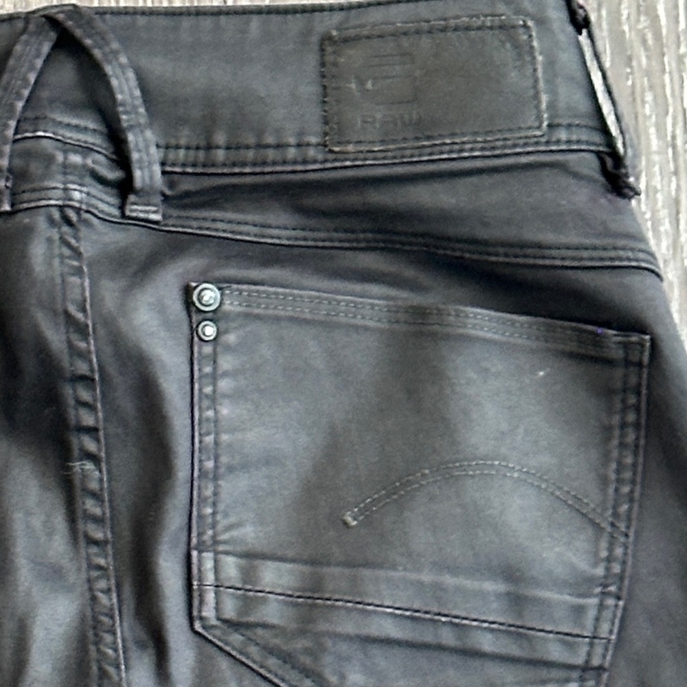 G-Star RAW Lynn Custom Zip Mid Skinny Jeans Black Size 24 - Picture 12 of 17